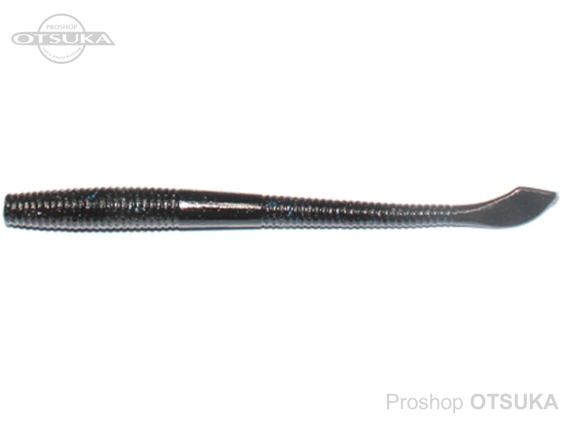 ゲーリーヤマモト カットテール 4インチ カットテールワーム 4inch #021 BLACK W/LG BLUE FLK