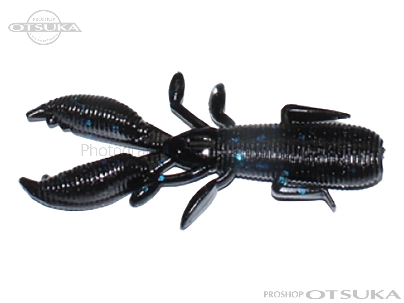 ゲーリーヤマモト モコリークロー モコリークロー 全長:約7.5cm 自重:約7g #021 ブラック ブルーフレーク