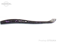 Gary Yamamoto cut tail - 4 Inch Cut Tail Worm #157 SMOKE W/BLK&amp;PURPLE 4inch