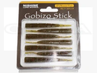 Nishine lure works Gobizo Stick -  3 Inch Size Green Pumpkin &amp; Red Flake 3 inch 75mm