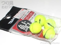 ヤマワ産業 カラーシンカー ラウンドタイプ - ゴム張り イエロー 5号