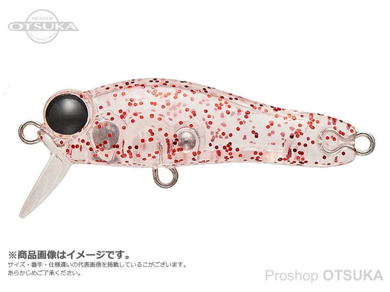 スミス PKミノー 42mm 3g スローシンキング #03 クリアーレッドGL の