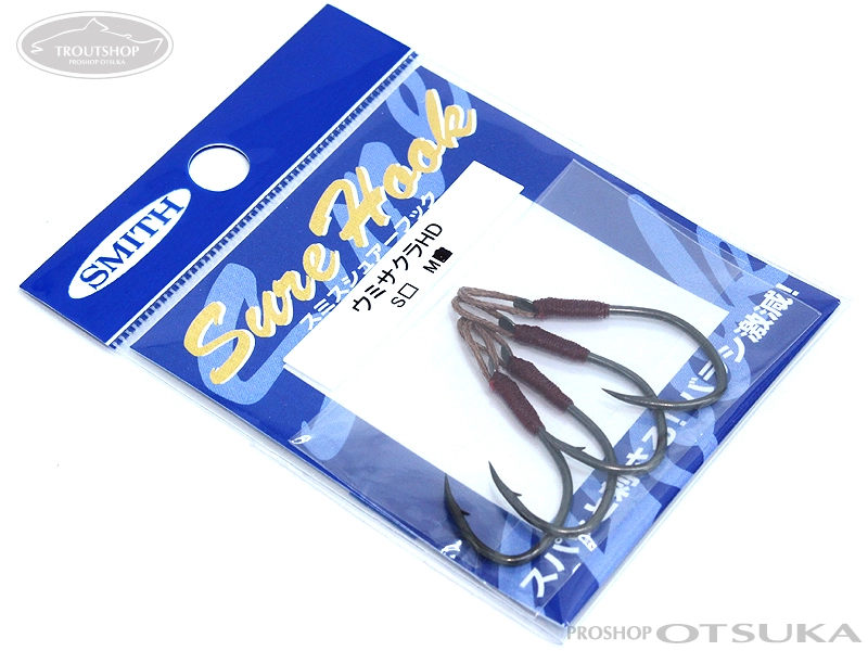 スミス シングルフック スミス シュアーフック ウミサクラHD Mサイズ #ブラック