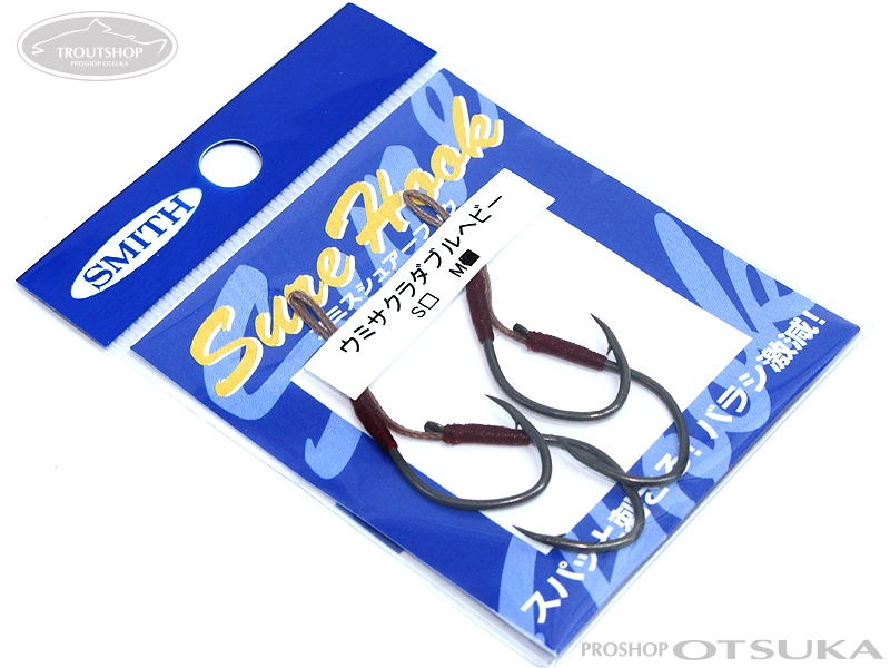 スミス ダブルフック スミス シュアーフック ウミサクラダブルヘビー Mサイズ #ブラック
