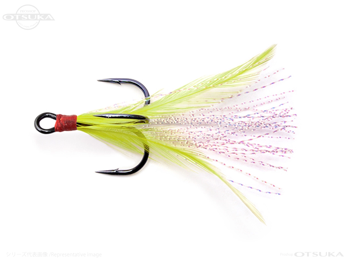 メガバス フェザーフック ティーザーフック #6 #チャートリュース