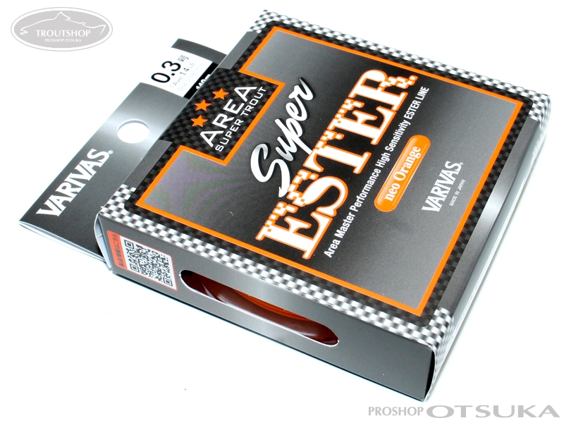 バリバス スーパートラウトエリア スーパーエステル 0.3号0.090mm AVe1.4lb 140m #オレンジ