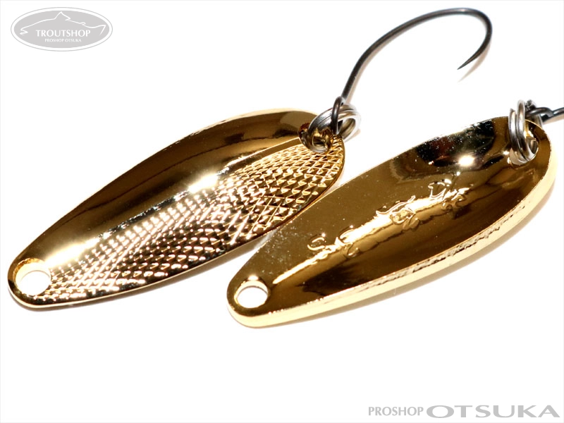 ムカイ 岩魚スプーン 岩魚スプーン 3.0g 3.0g 反面カットモデル #1 ゴールド