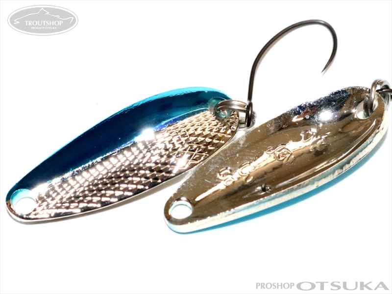 ムカイ 岩魚スプーン 岩魚スプーン 3.0g 3.0g 反面カットモデル #5 ブルーシルバー