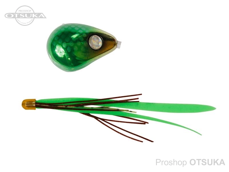 ジャッカル 爆流ビンビン玉 スライド 200g #F204 メタルグリーン蛍光