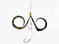 ジャッカル 鉛式ビンビンスイッチ - スペアラバーセット #ブラックゴールド フックサイズ#11/#10段差