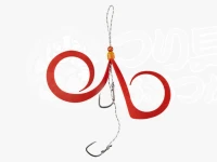 ジャッカル 鉛式ビンビンスイッチ - スペアラバーセット #クリアレッド フックサイズ#11/#10段差