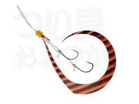 ジャッカル ビンビンフック - 無双ネクタイフックセット #ブライトオレンジゼブラ 2本鈎