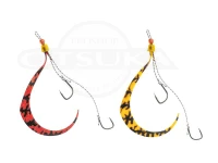 ジャッカル ビンビンスイッチ - スペアーラバーセット #オレンジ&amp;レッド/シマシマセット フックサイズ段差#10/#9