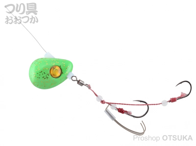 ジャッカル ビンビンテンヤ鯛夢 遊動 8号  #ライムグローゴールドフレーク