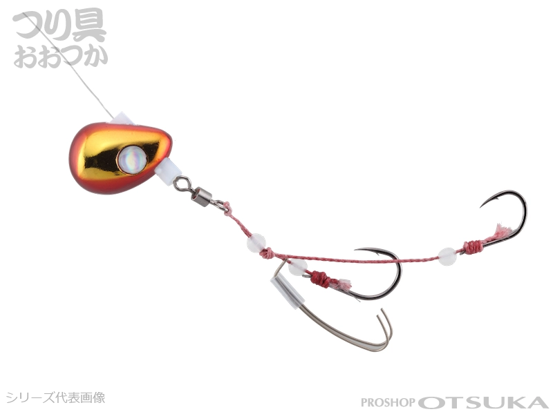 ジャッカル TGビンビンテンヤ鯛夢 遊動 5号 #F-0004 レッド/ゴールド