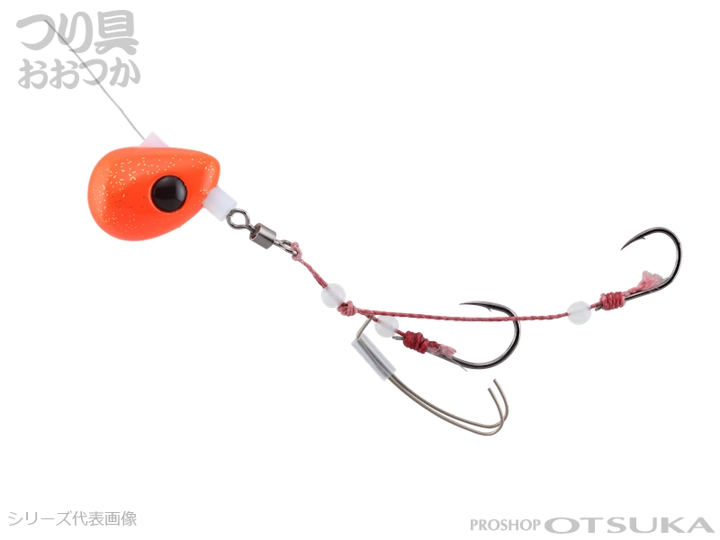 ジャッカル TGビンビンテンヤ鯛夢 遊動 5号 #F-0006 オレンジゴールドフレーク