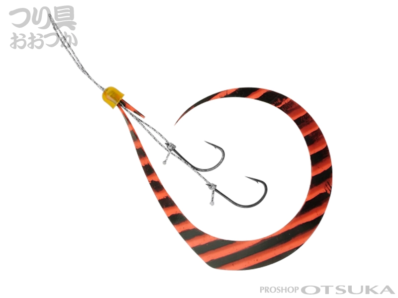 ジャッカル ビンビンフック ビンビンフック無双ネクタイフックセット 2本鈎 #ブライトオレンジゼブラ