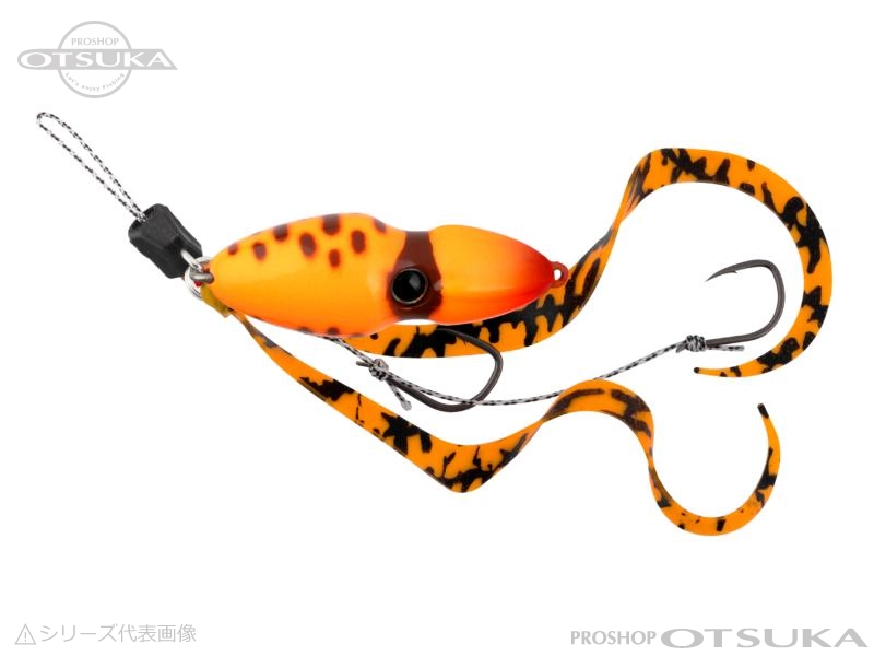 ジャッカル 鉛式ビンビンスイッチ 鉛式ビンビンスイッチ 80g 80g デュアルカーリー標準装備 #F-0353 スイッチオレンジ