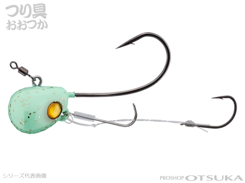 ジャッカル TGビンビンテンヤ鯛夢 固定式8号 エサキーパー搭載 #チャートグロー/ゴールドフレーク