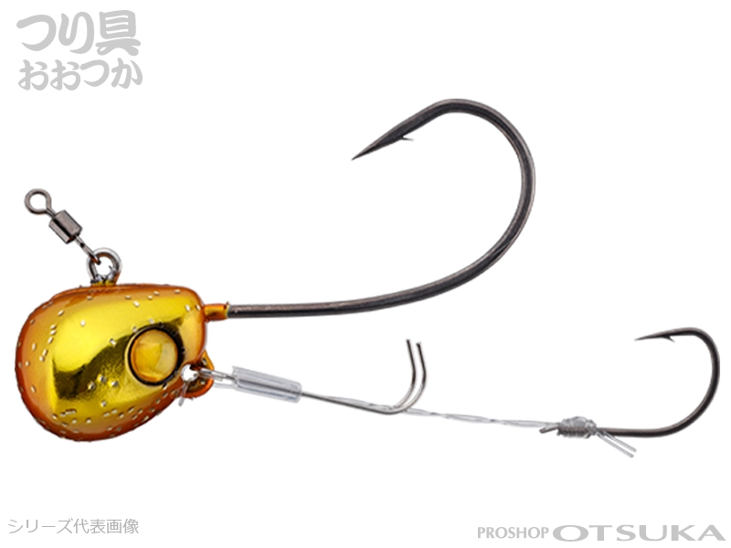 ジャッカル TGビンビンテンヤ鯛夢 固定式8号 エサキーパー搭載 #エビオレンジ/ゴールド