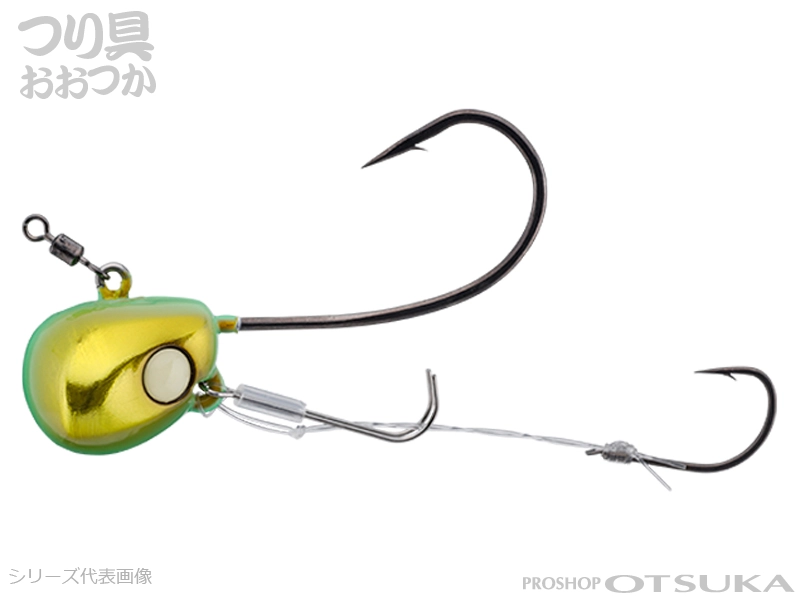 ジャッカル TGビンビンテンヤ鯛夢 固定式10号 エサキーパー搭載 #チャートグロー/ゴールド