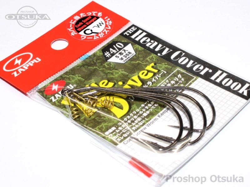 ザップ・ゲイン ワームフック パイルドライバー 4/0 #マットブラック