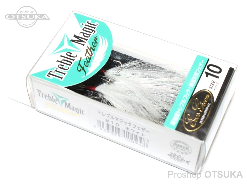 エバーグリーン トレブルフック トレブルマジック・フェザー フックサイズ#10 #ホワイト