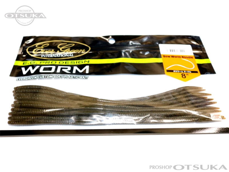 エバーグリーン ボウワームヌードル ボウワームヌードル 8インチ 8インチ Feco認定商品 #01 グリーンパンプキン・BK