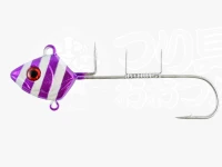 マルシン漁具 タチウオ夜光魚型 - 1本針 #パープルゼブラ 40号