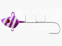 マルシン漁具 タチウオ夜光魚型 - 1本針 #パープルゼブラ 50号