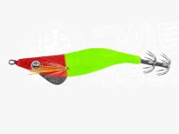 Marushin Gyogu Supreme Dropper Egi -  Size 15 Red Chartreuse (Fluorescent UV Color) Size 2.5 10g