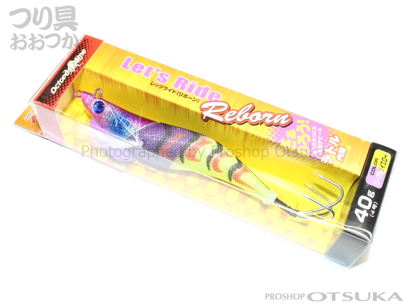 マルシン漁具 オクトパスゲーム レッツライドリボーン** 4号(40g) #パープル/イエロー