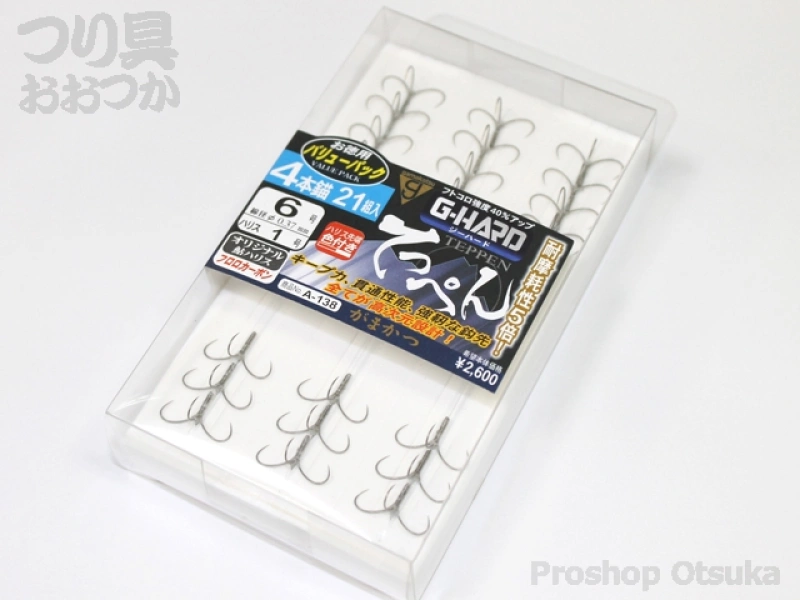 がまかつ Gハード てっぺん 4本錨 6.0号 ハリス1.0号 