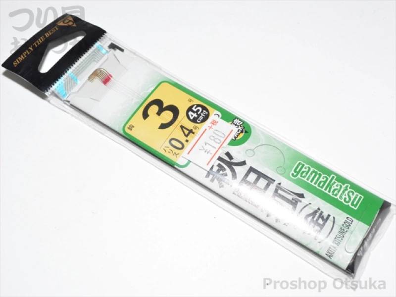 がまかつ 秋田狐 - 鈎3号-ハリス0.4号 金