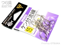 がまかつ ケン付流線 - - 白 15号