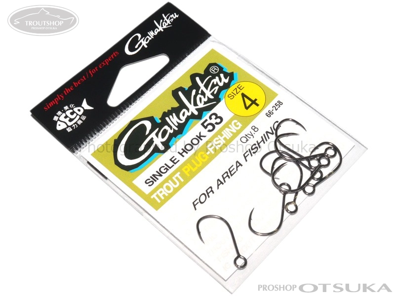 がまかつ シングルフック ガマカツ シングル53 #4 #ブラック