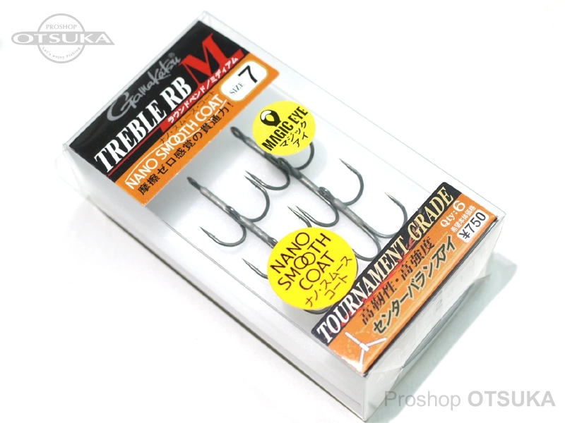 がまかつ トレブルフック トレブル RB M #7 ナノスムースコート 