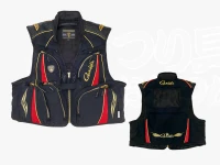 がまかつ ウインドストッパー ハーフメッシュベスト - GM-2323 # ブラック Lサイズ