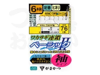 がまかつ ワカサギ連鎖ベーシック2 - 6本仕掛　41-043 全長76cm 袖0.5号 ハリス0.2号 幹糸0.3号 枝3cm