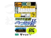 がまかつ ワカサギ連鎖ベーシック2 - 6本仕掛　41-044 全長76cm 狐0.5号 ハリス0.2号 幹糸0.3号 枝3cm