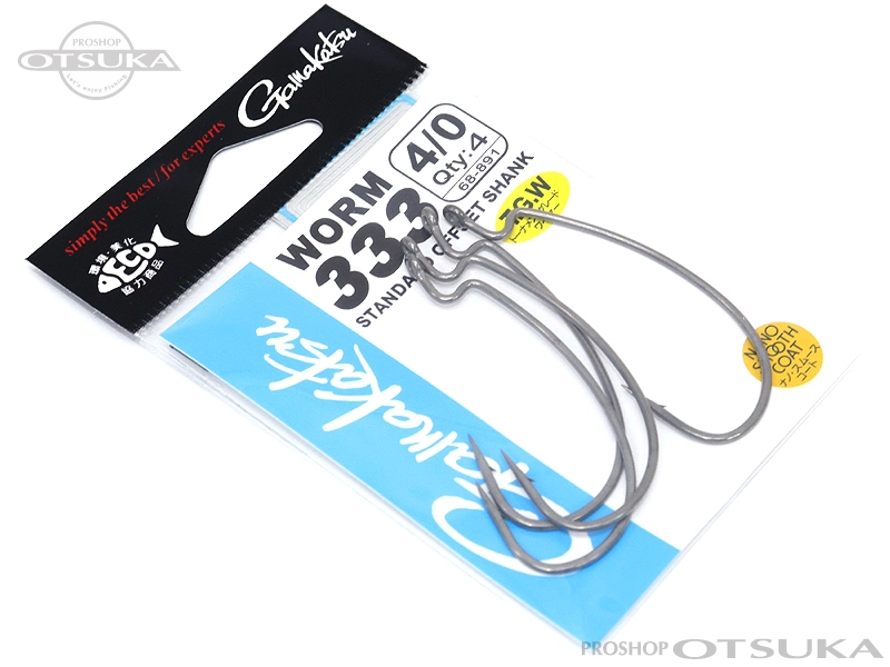 がまかつ ワームフック TGWワーム333 4/0　ナノスムースコート -