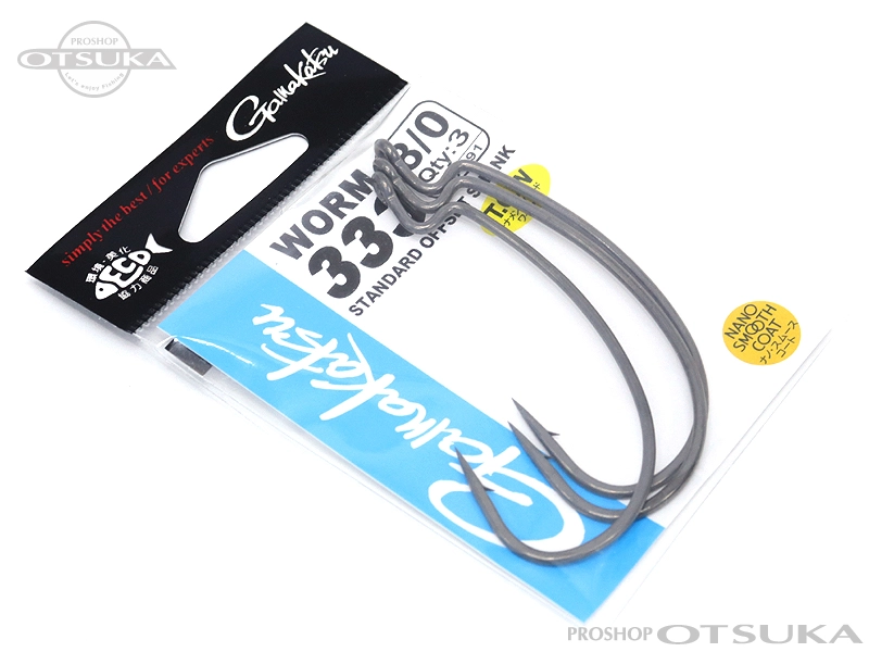 がまかつ ワームフック TGWワーム333 8/0　ナノスムースコート -