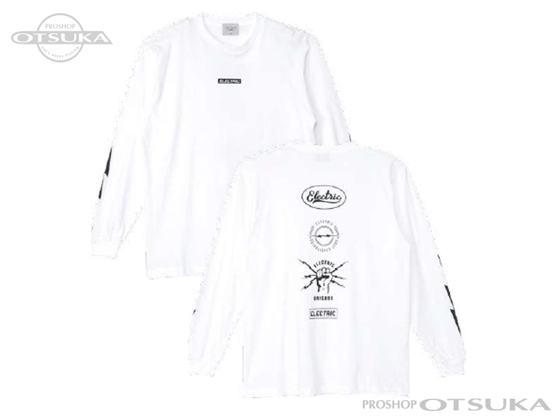 エレクトリック ロゴスLS Tシャツ E25ST05 XLサイズ SALE! #ホワイト