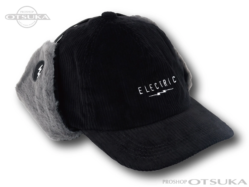 エレクトリック キャップ コーデュロイイヤーフラッップローキャップ E25FC13 フリーサイズ #ブラック