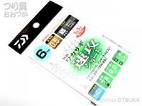 ダイワ 快適ワカサギ仕掛 - SS 速攻ショート マルチ 枝0.15号 幹0.3号　6本針 ナイロン 狐0.5号 全79cm ハリス2cm