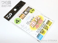 ダイワ 快適ワカサギ仕掛 - KK 速攻赤留 マルチ 4本針 全長65cm 狐1.0号 枝:0.175号 幹:0.3号