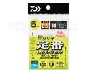 ダイワ 快適ワカサギ仕掛 - SS 定番ナイロン ワイドピッチ 枝0.2号 幹0.4号　4本針 狐タイプ1.5号 全長80cm ハリス3.8cm