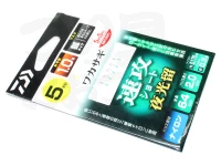 ダイワ クリスティア ワカサギ仕掛 - 速攻ショート 夜光留 枝0.175号 幹0.3号　5本針 ナイロン 狐タイプ1.0号 全長64cm ハリス2.0cm