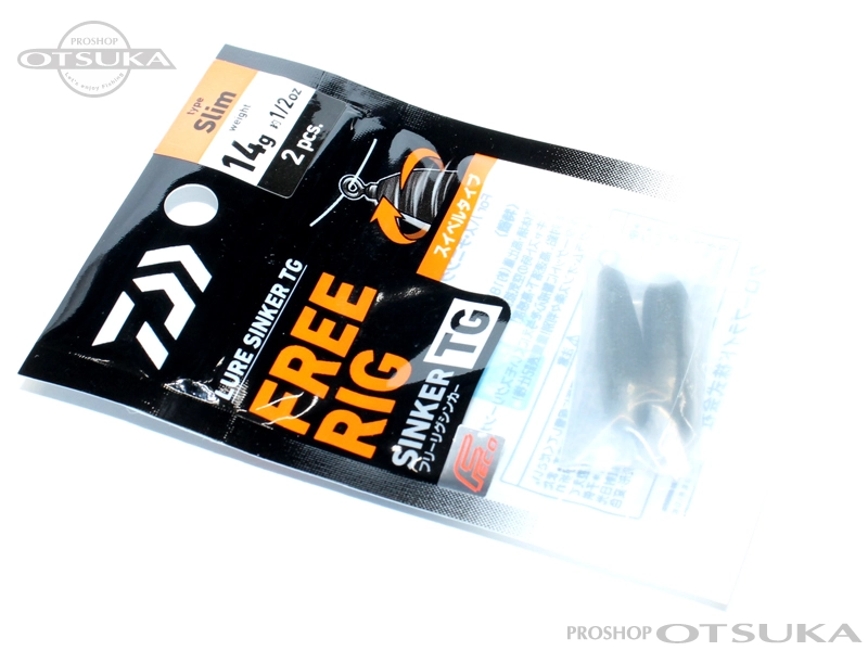 ダイワ ルアーシンカーTGフリーリグ S スリムタイプ 14g(1/2oz) # モスグリーン