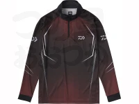 ダイワ ロングスリーブ ハーフジップシャツ - DE-7525 #レッド 2XLサイズ